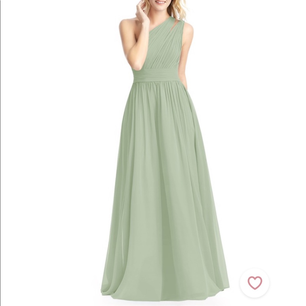 Azazie Molly Dusty Sage Bridesmaid Dress